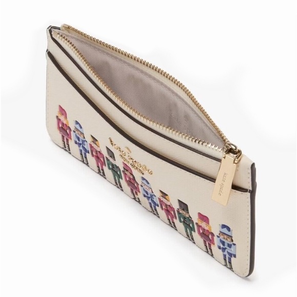 ♠️Kate Spade Oh What Fun Nutcracker Large Slim Cardholder Wallet, Meringue NWT - Picture 2 of 3